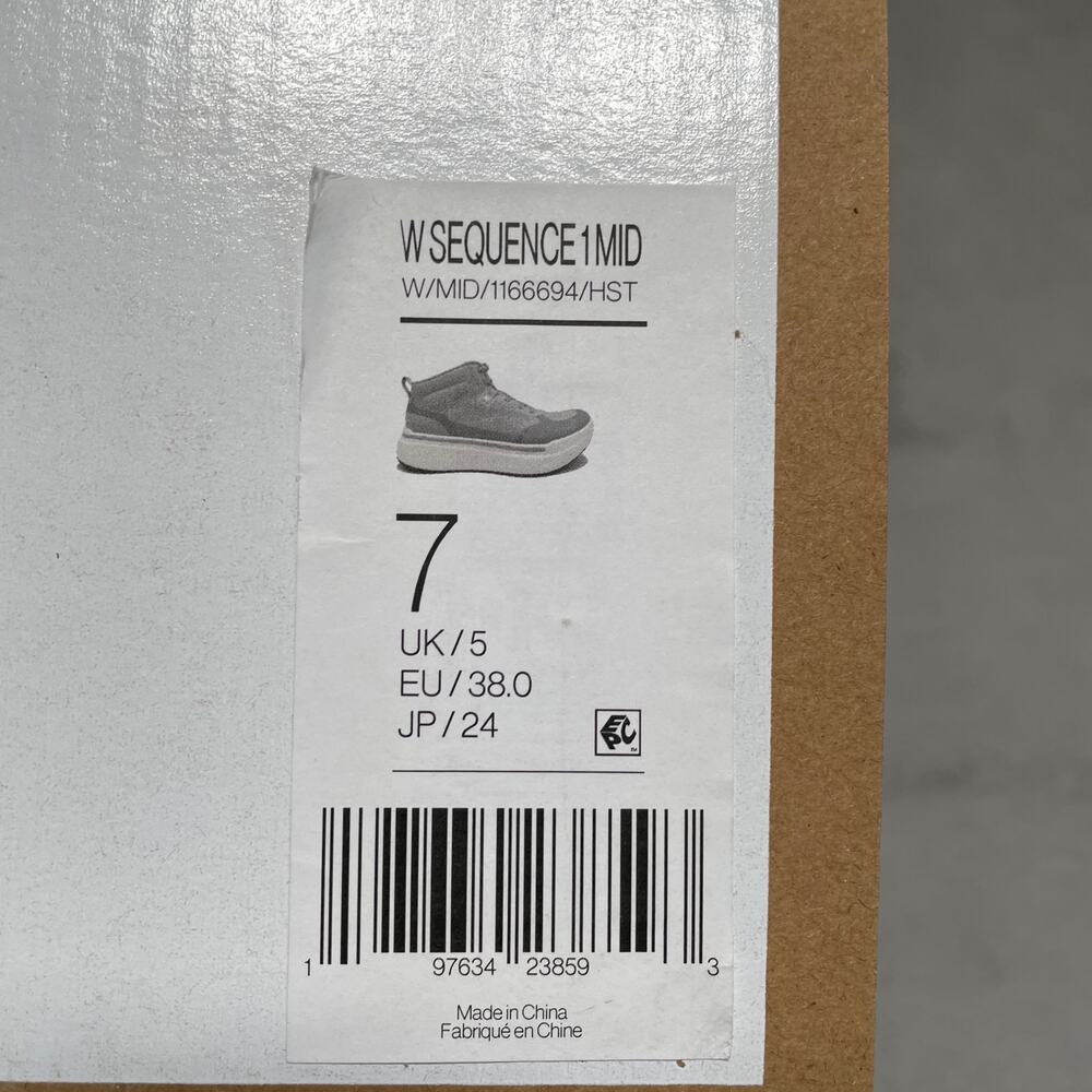 Ahnu Shoes Womens 7 Grey Sequence 1 Mid Performance Comfort Rocker Sole New - Picture 10 of 13